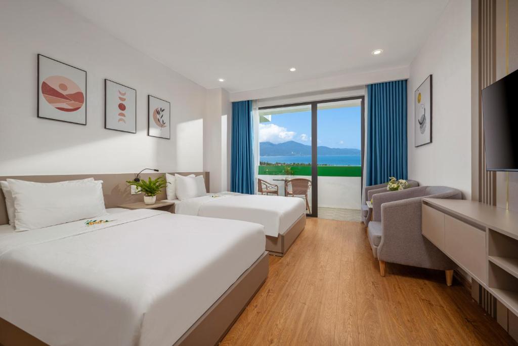 Phòng 2 Giường Đơn Nhìn Ra Biển