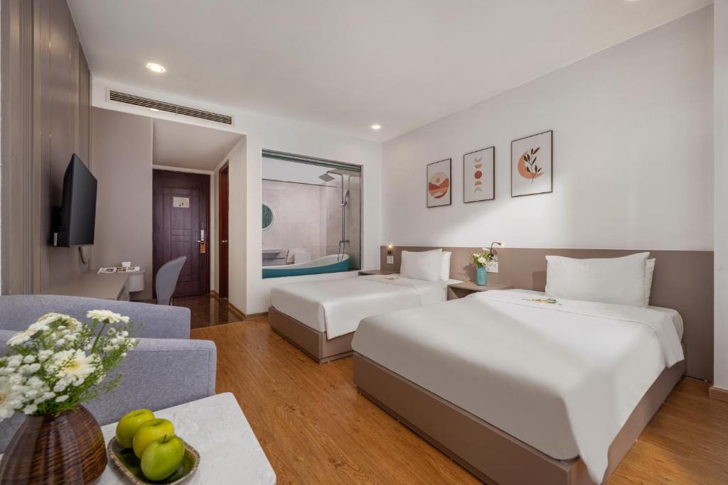 Phòng 2 Giường Đơn Nhìn Ra Biển