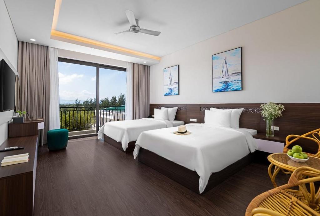 Phòng 2 Giường Đơn Nhìn Ra Khu Vườn