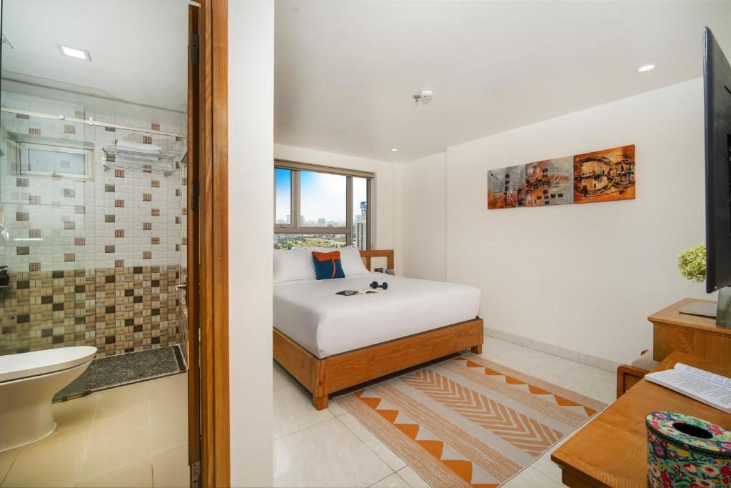 Phòng Deluxe Giường Đôi Nhìn Ra Thành Phố