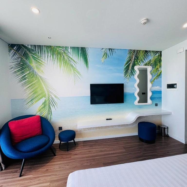 Phòng Deluxe Giường Đôi Với Ban Công và Tầm Nhìn Ra Biển