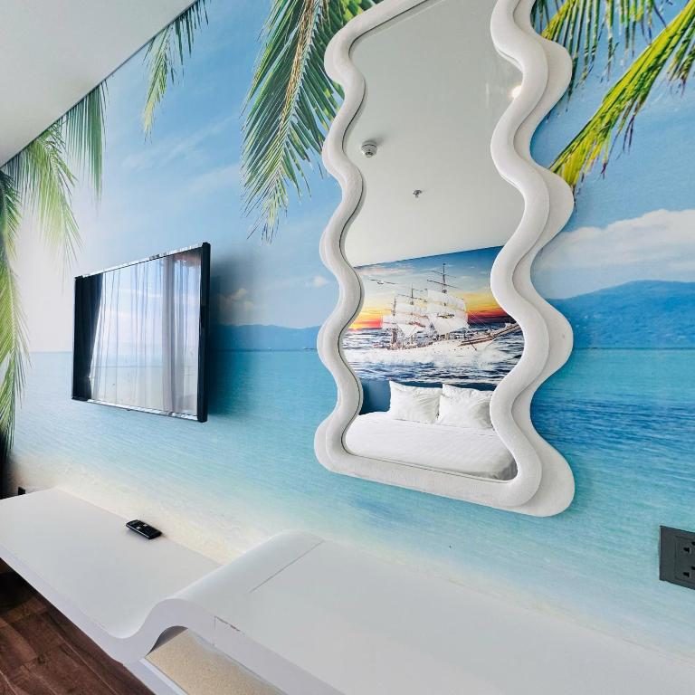 Phòng Deluxe Giường Đôi Với Ban Công và Tầm Nhìn Ra Biển