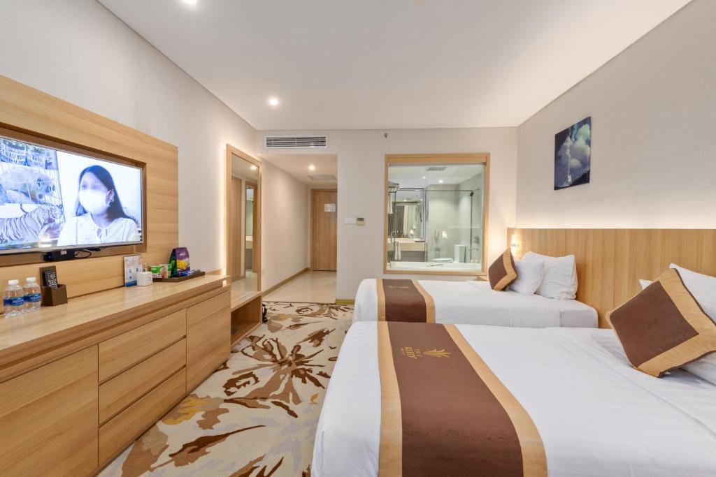 Phòng Premium 2 Giường Đơn có Ban công