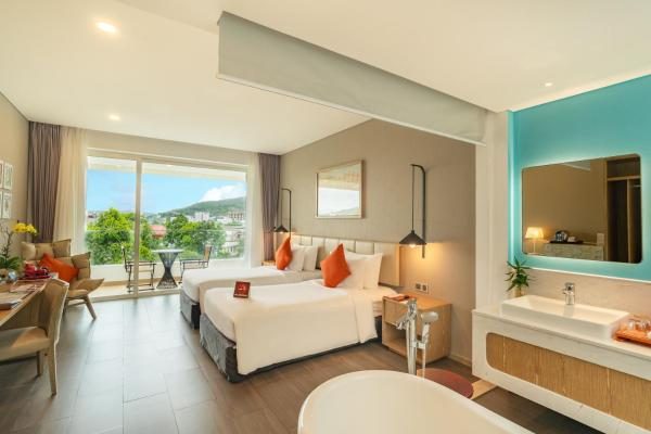Phòng Premium Nhìn ra Thành phố có 2 Giường Đơn