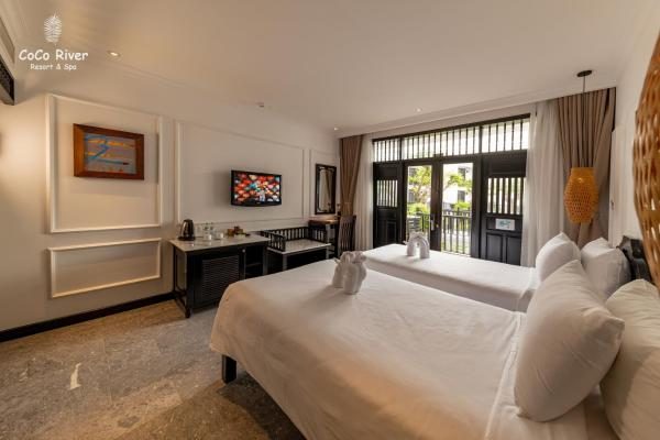 Phòng Deluxe Giường Đôi Nhìn Ra Vườn