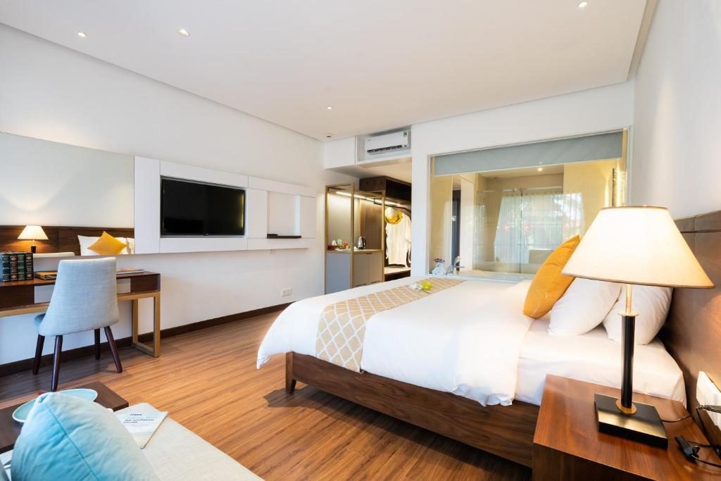 Phòng Deluxe Giường Đôi Nhìn Ra Vườn