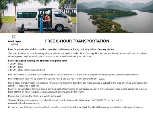 Water Villa with Free 8-Hour Transportation