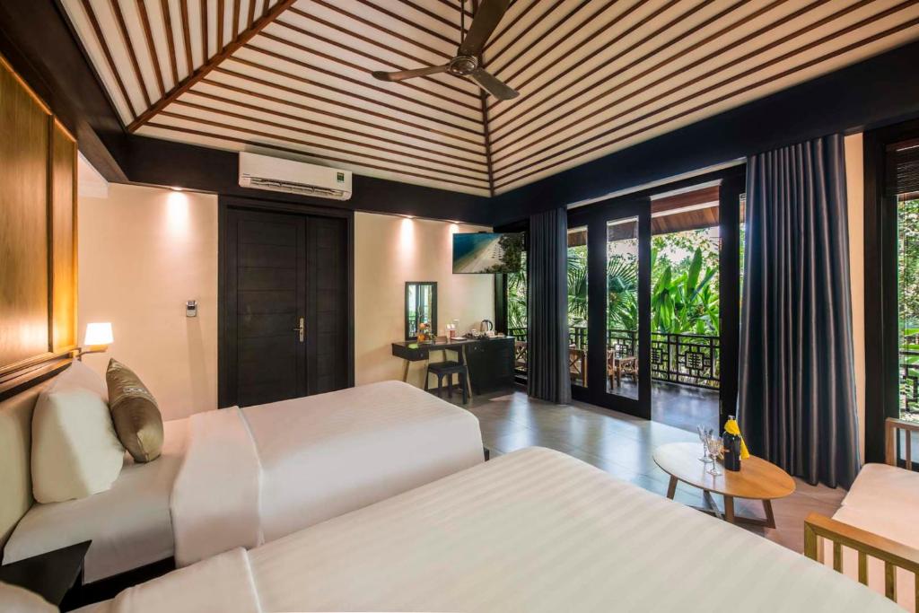 Bungalow Deluxe 2 Giường Đơn Nhìn Ra Vườn