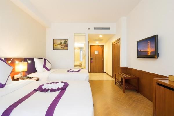 Phòng Deluxe 2 Giường Đơn Nhìn ra Một góc Biển