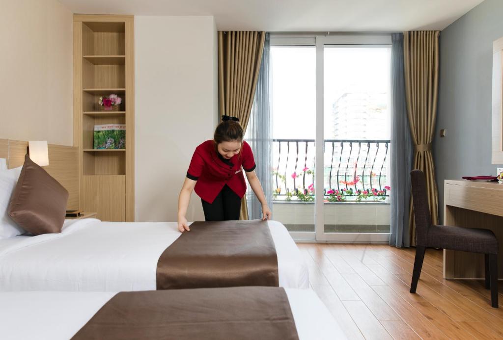 Phòng Deluxe 3 Người Nhìn ra Thành phố