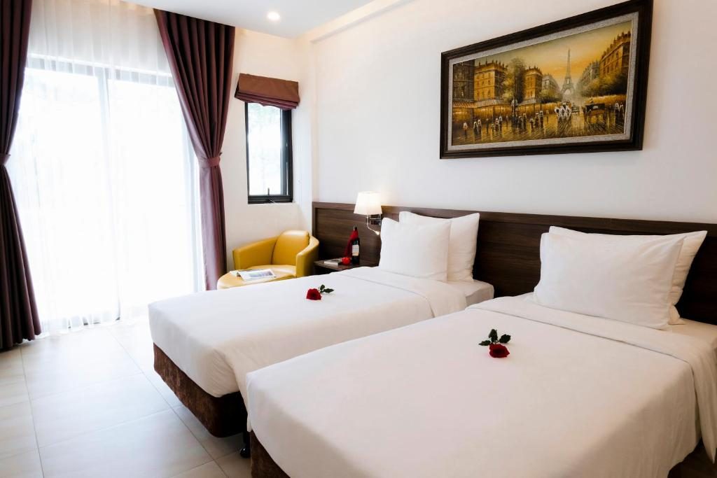 Phòng 2 Giường Đơn Nhìn Ra Khu Vườn