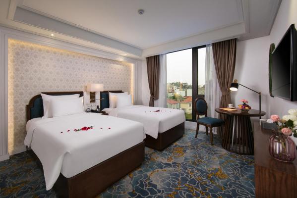 Sapphire 2 Giường Đơn Nhìn Ra Khu Phố Cổ
