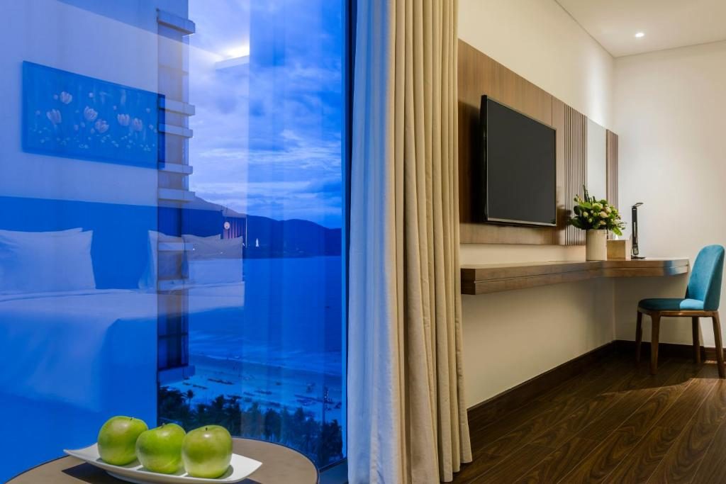 Phòng Deluxe 2 Giường Đơn Nhìn ra Một góc Biển