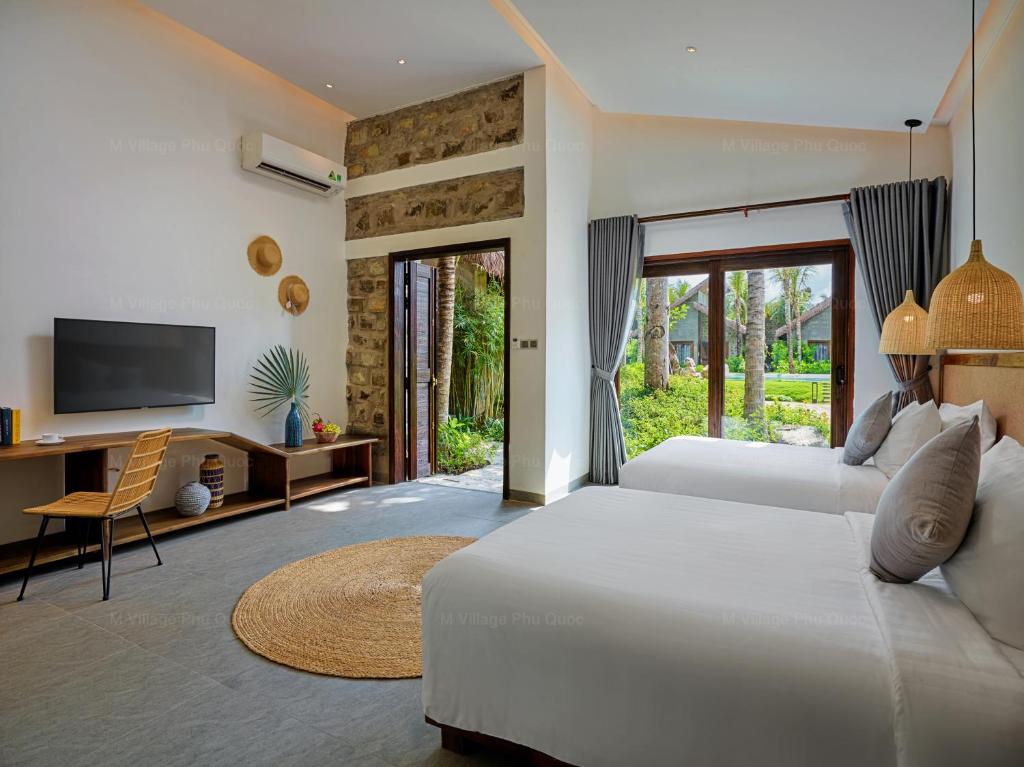 Nhà Vườn Rộng Rãi Có 2 Giường Đơn