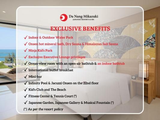 Special Offer – Executive Suite with Ocean View – Onsen & Water Park Inclusive
