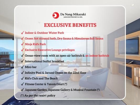 Special Offer – Ambassador Suite with Ocean View – Onsen & Water Park Inclusive