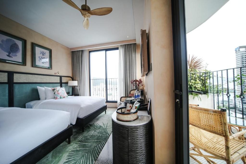 Phòng Deluxe 2 Giường Đơn Nhìn ra Biển