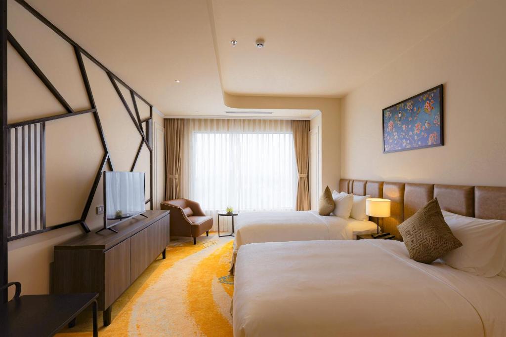 Phòng Luxury 2 Giường Đơn + Xe Đưa Đón Miễn Phí Đến Trung Tâm Thành Phố
