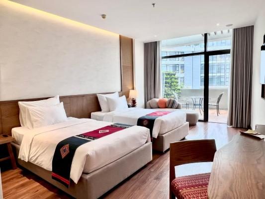 Phòng Deluxe 2 Giường Đơn Nhìn Ra Vườn