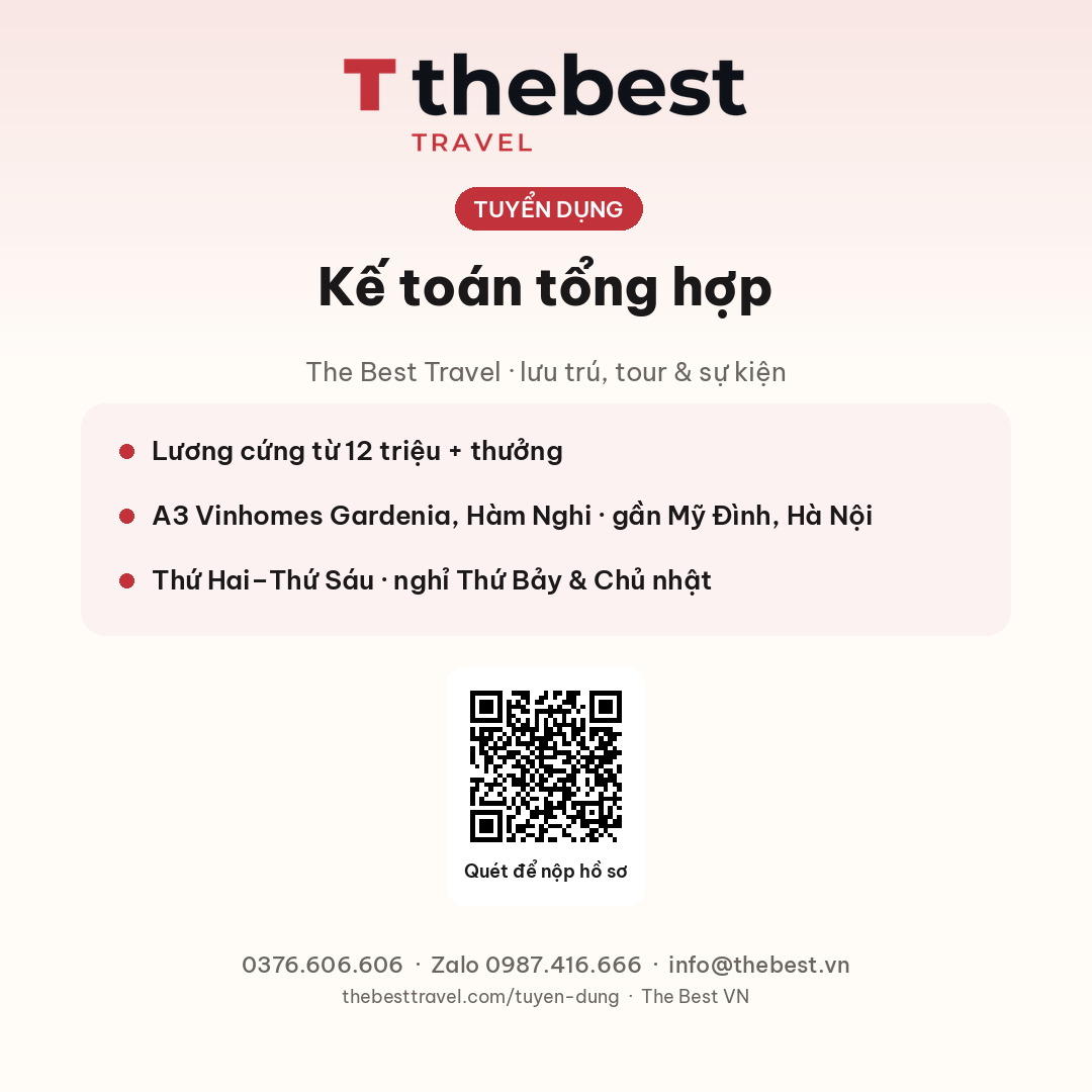 Kế toán tổng hợp — The Best Travel